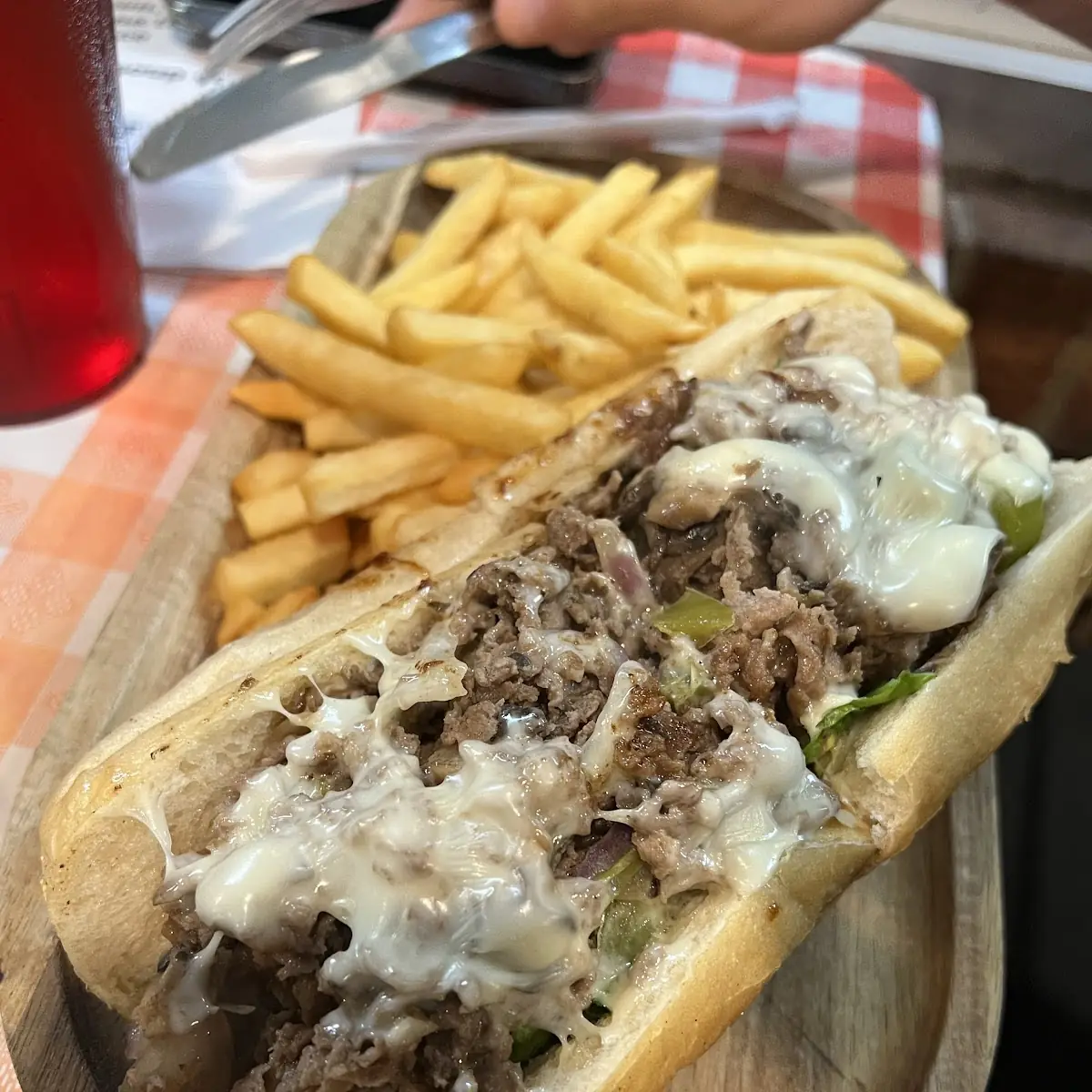 Cheesesteak with Lettuce Tomato and Mayo