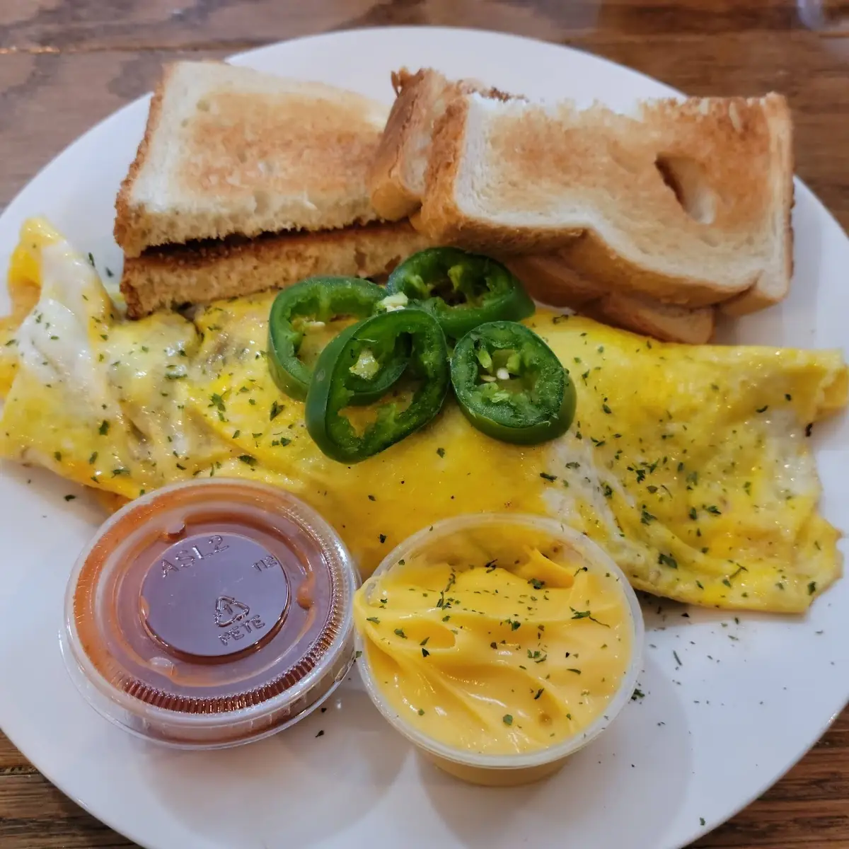 Cheese Omelette & Toast or Biscuits
