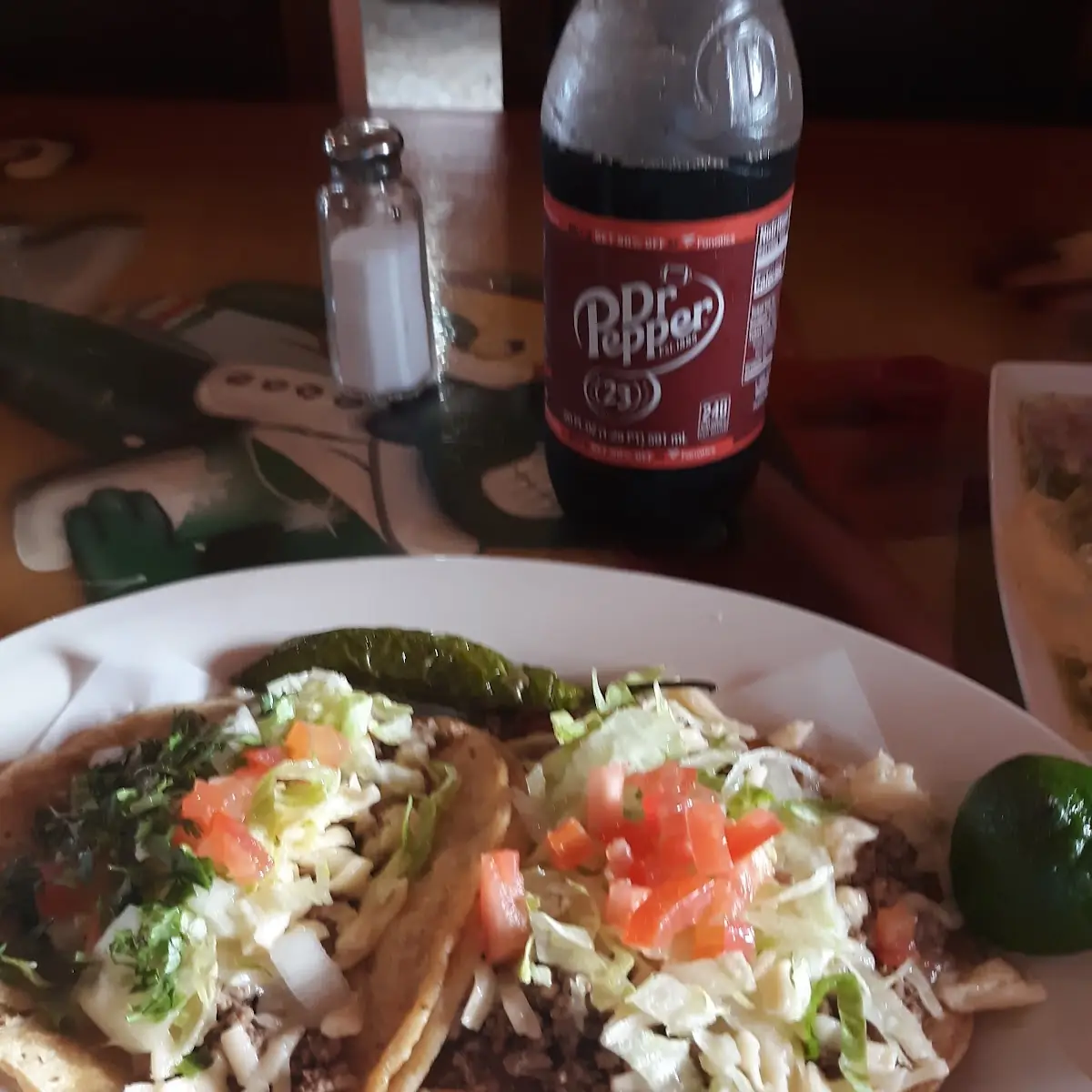 Beef Taco and Tostada
