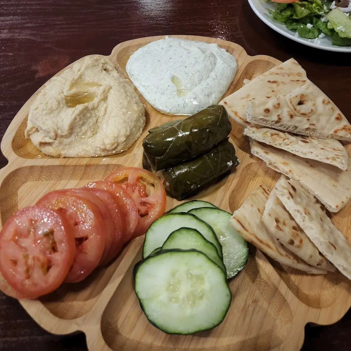 Hums and Dolma Staffed Grape Leaves Platters U