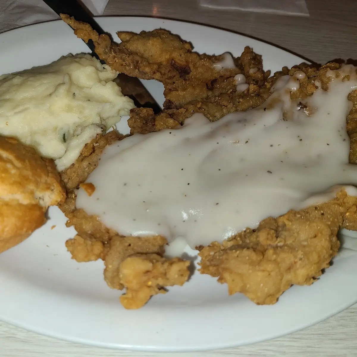 Creamy Chicken Fried Steak Dinner