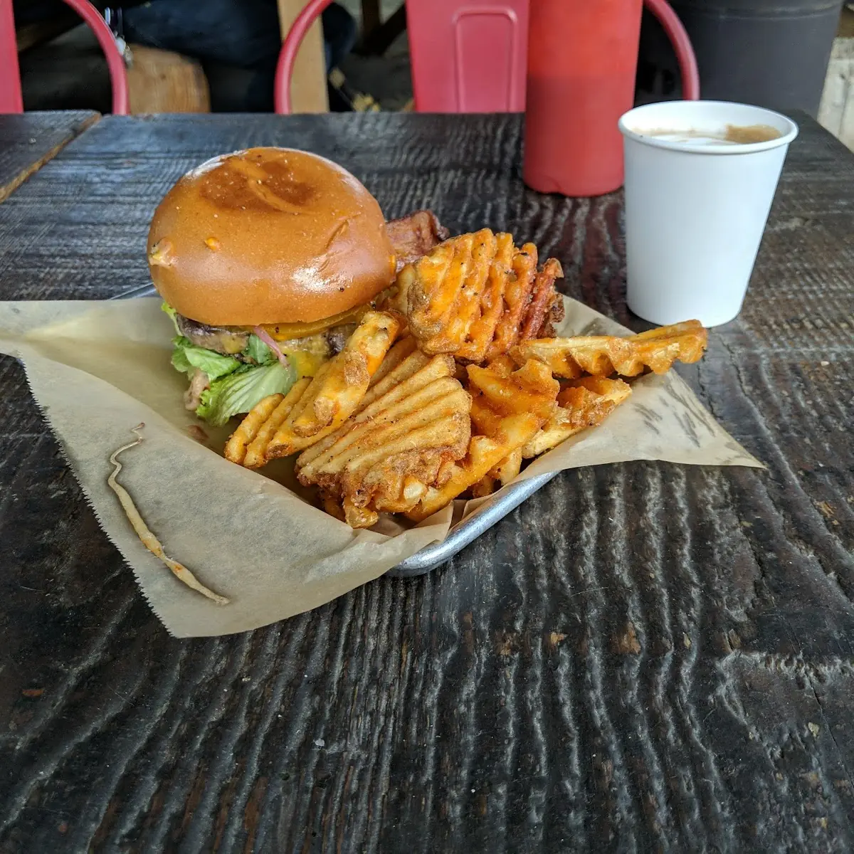 Spoke Burger and Waffle Fries