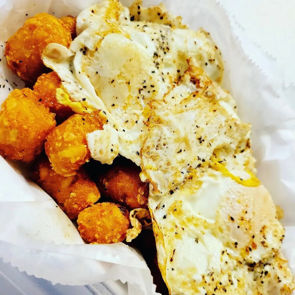 Fried Egg Picture Show Fried Egg on Tater Tots