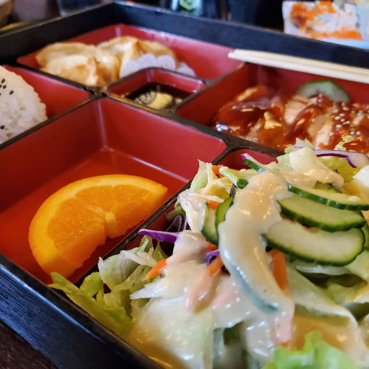 Teriyaki Chicken Sake Nigiri Bento Box