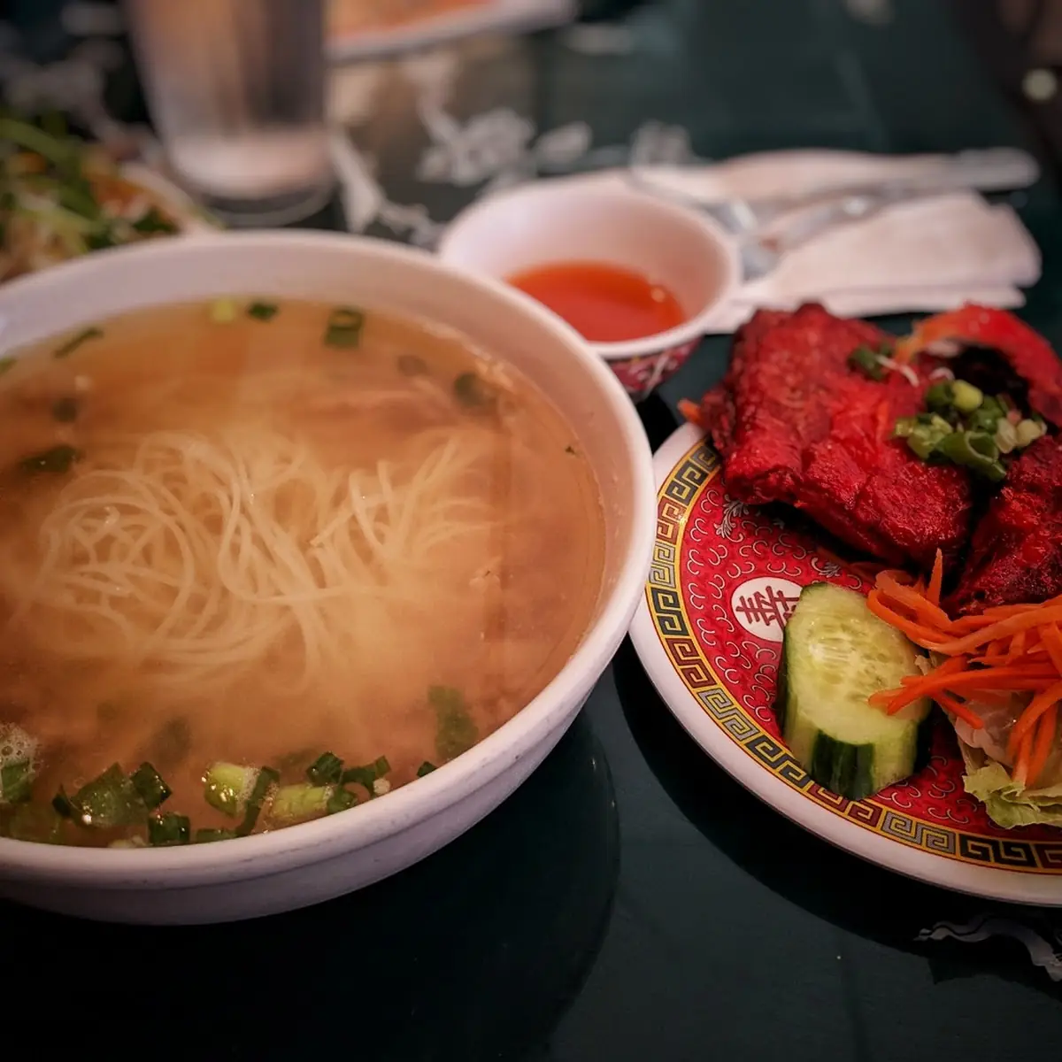 Fried Chicken and Noodle Soup