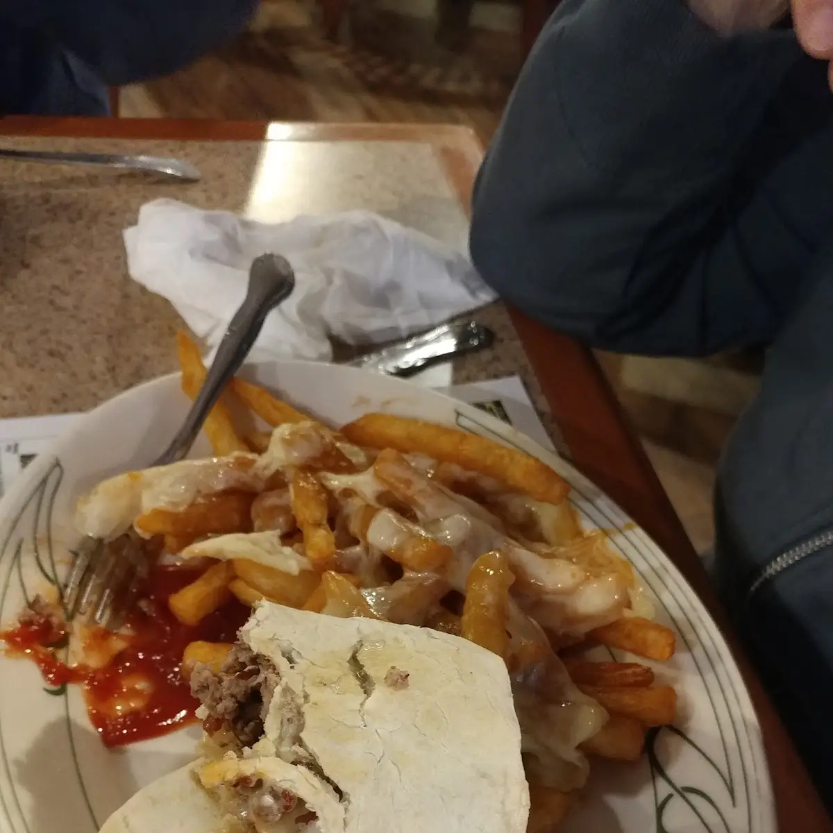 Chicken Wrap with Cheese Fries
