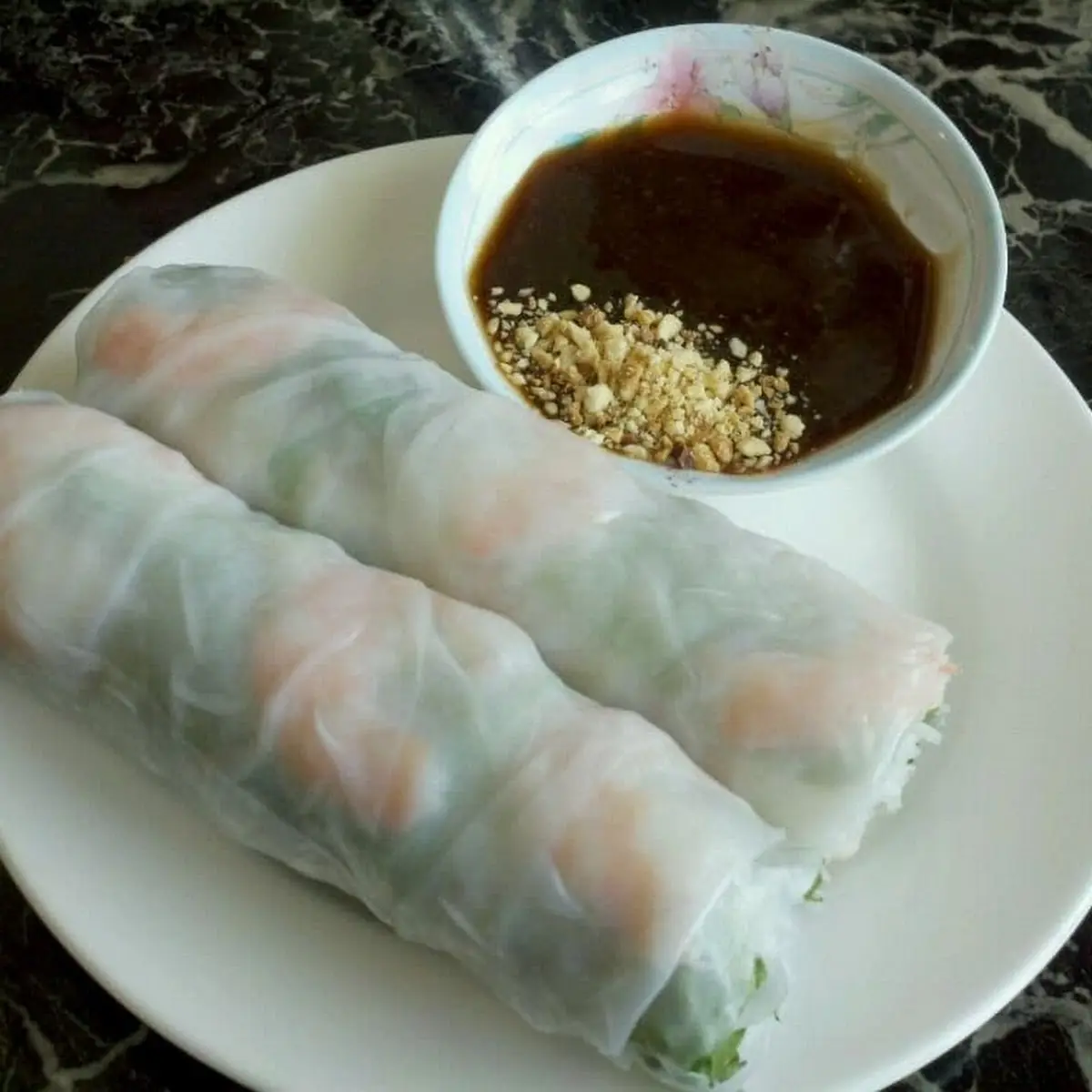 B6. Grilled Beef & 1 Egg Roll