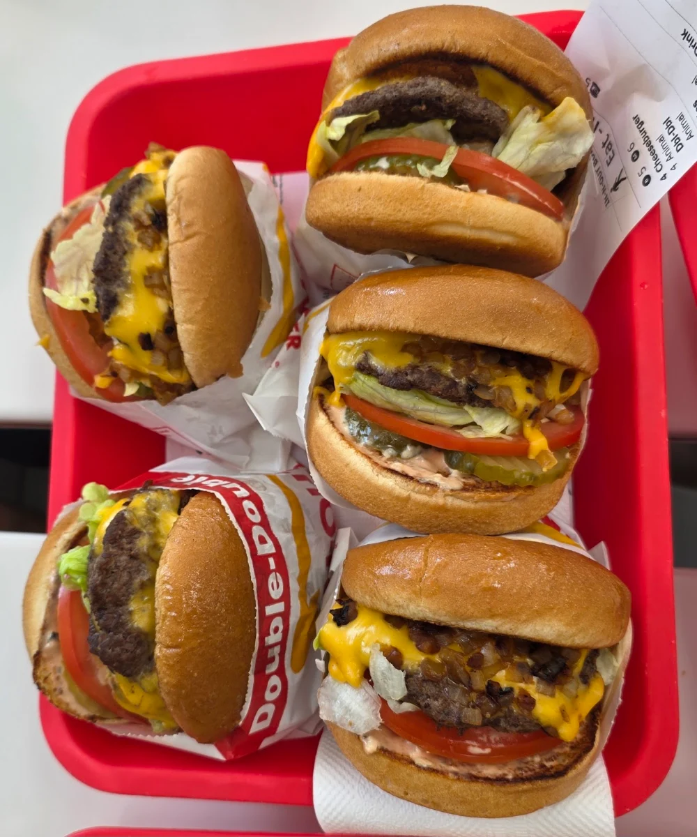 Double Double Cheeseburger and Fries