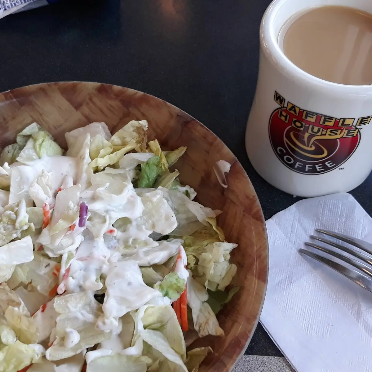 Salad and Ranch Dressing