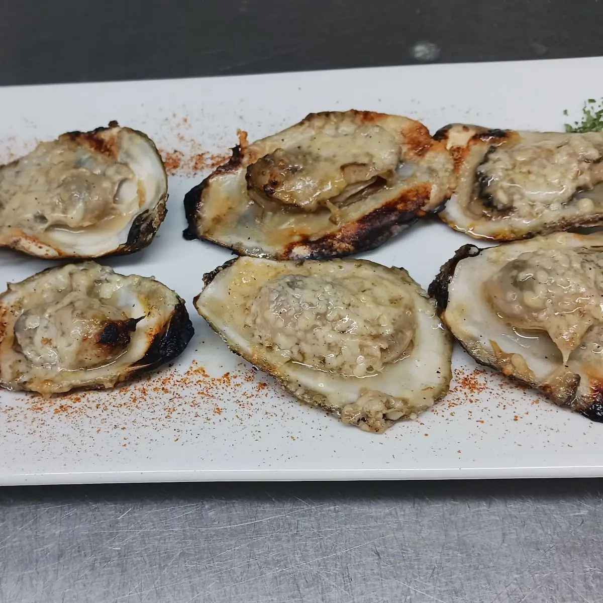 1 2 Char Grilled Oysters