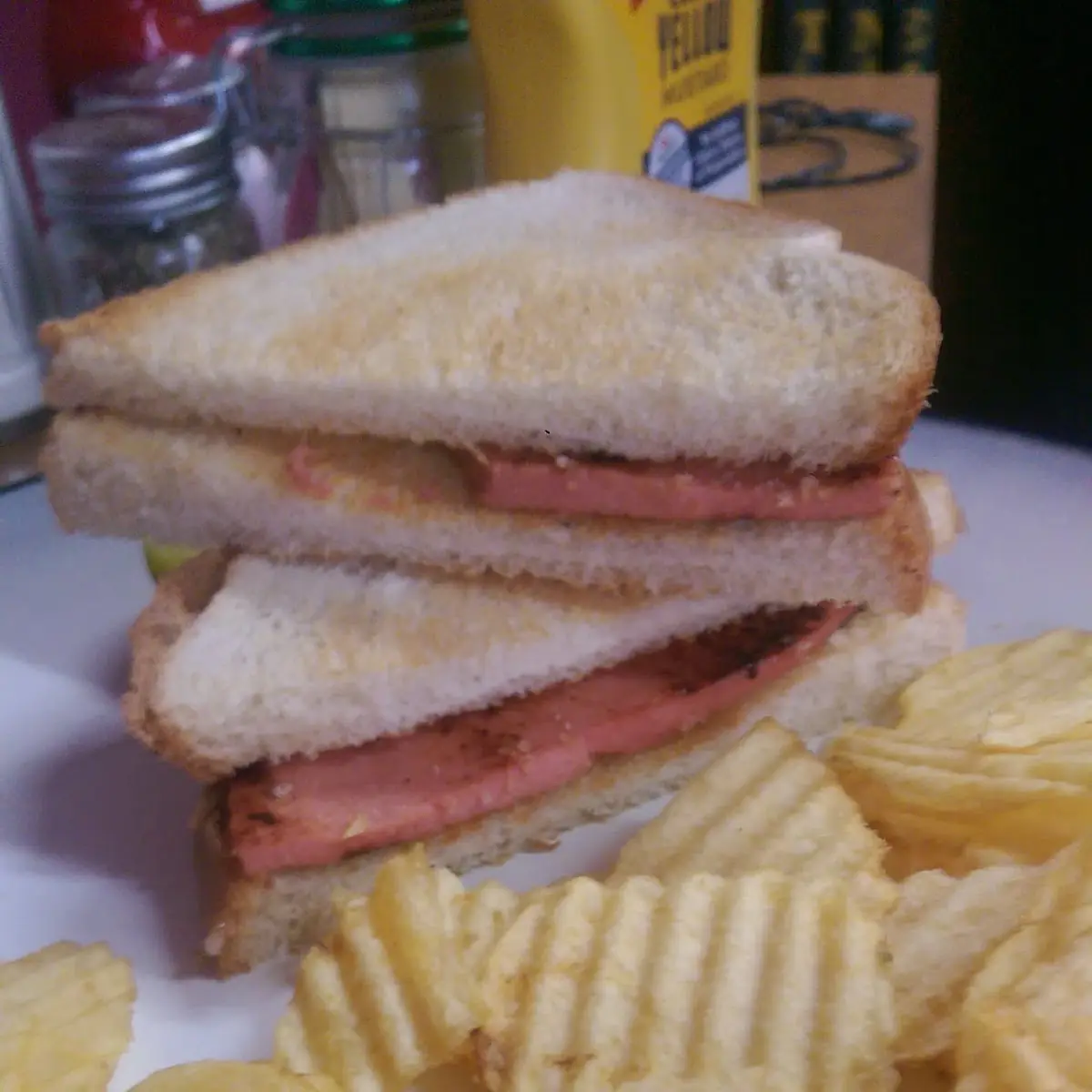 Fried Bologna Sandwich
