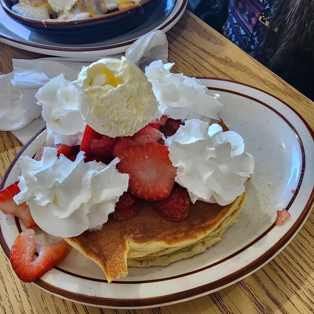 (2) Chocolate Chip Pancakes Breakfast