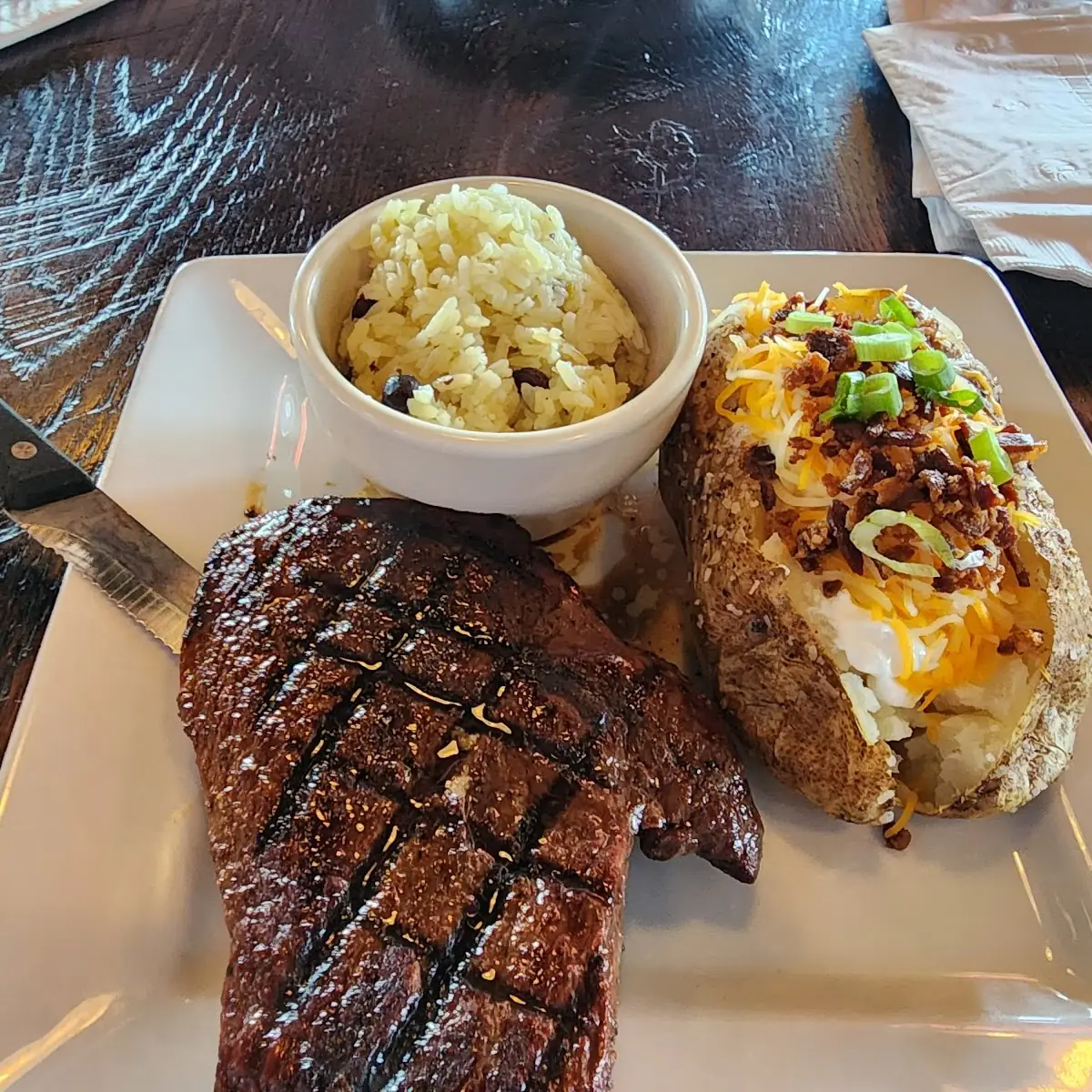 Steak and Loaded Baked Potato