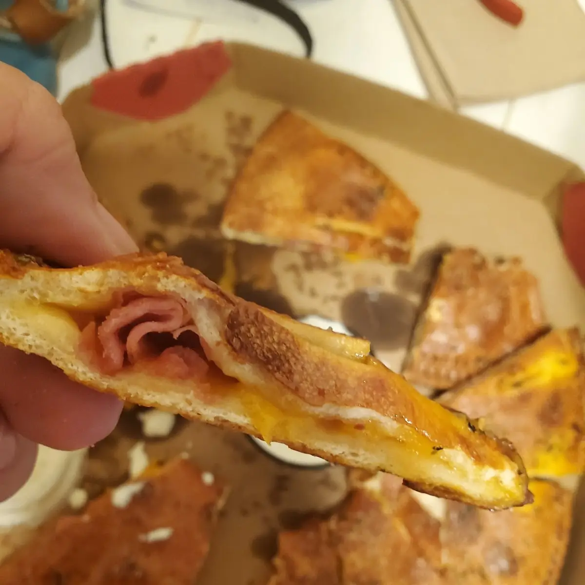 Ham Bacon & Cheddar Calzone
