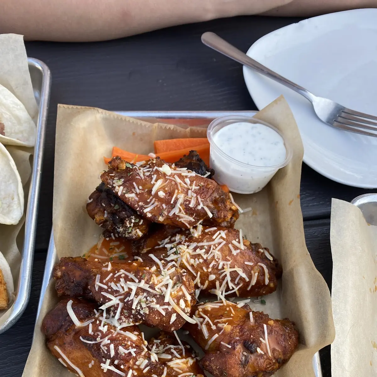 Buffalo Garlic Parmesan Chicken Wings