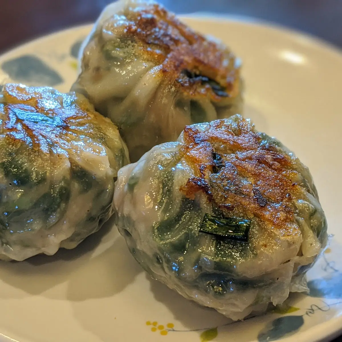 Shrimp Paste in Tofu Spinach Dumpling