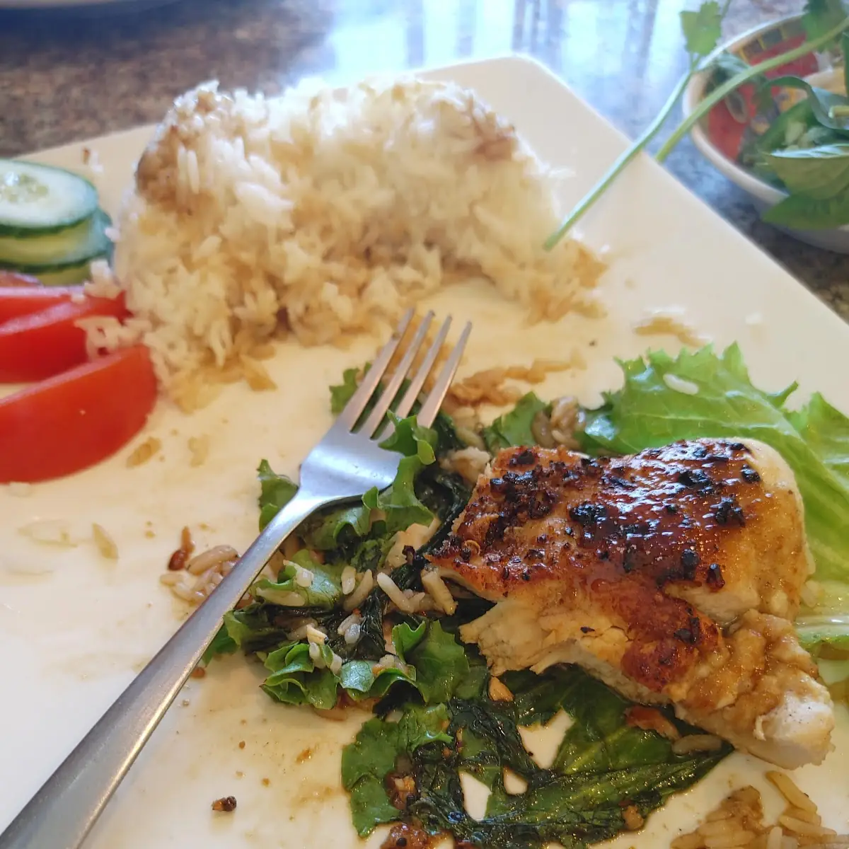 Honey Glazed Chicken and Rice