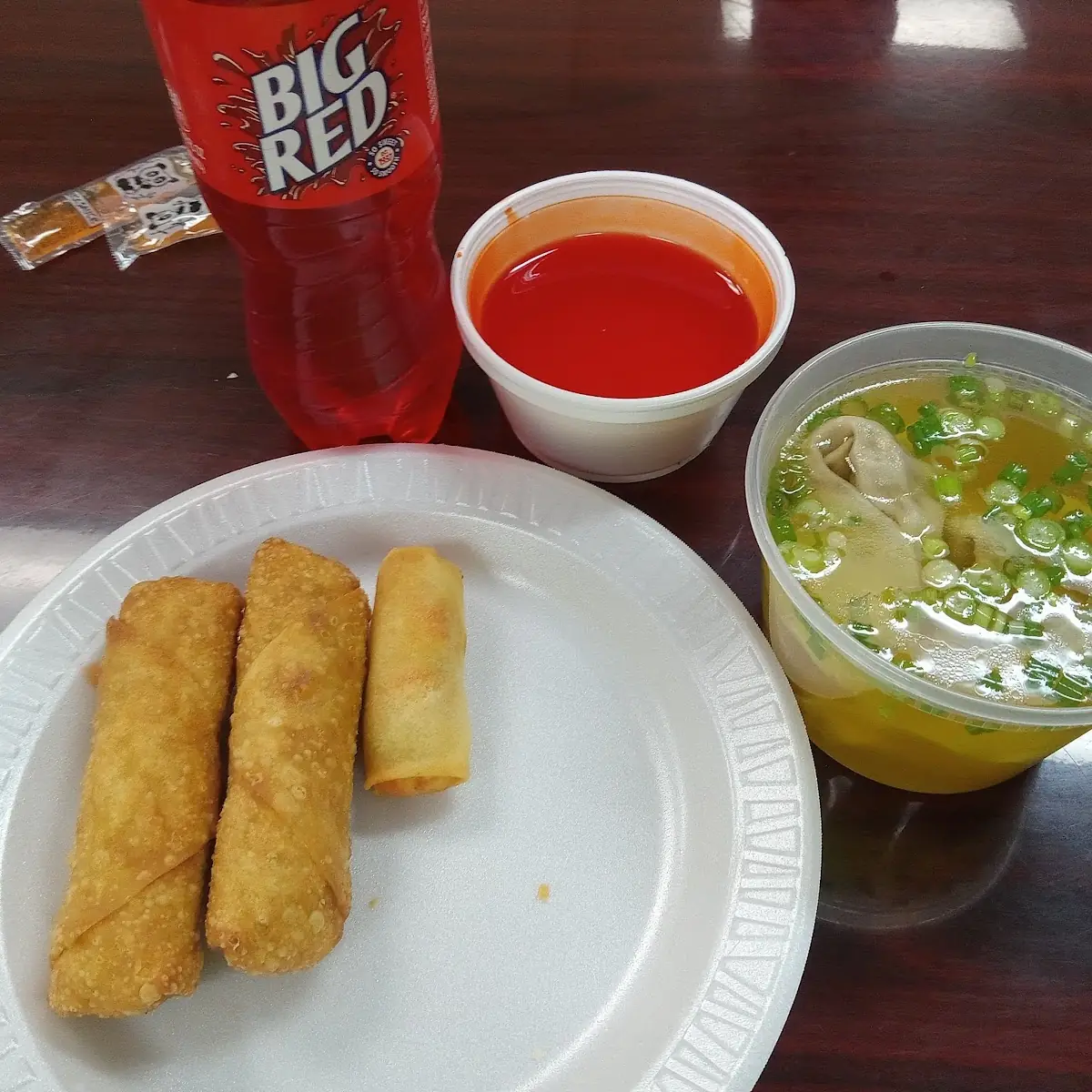Egg Rolls and Wonton Soup