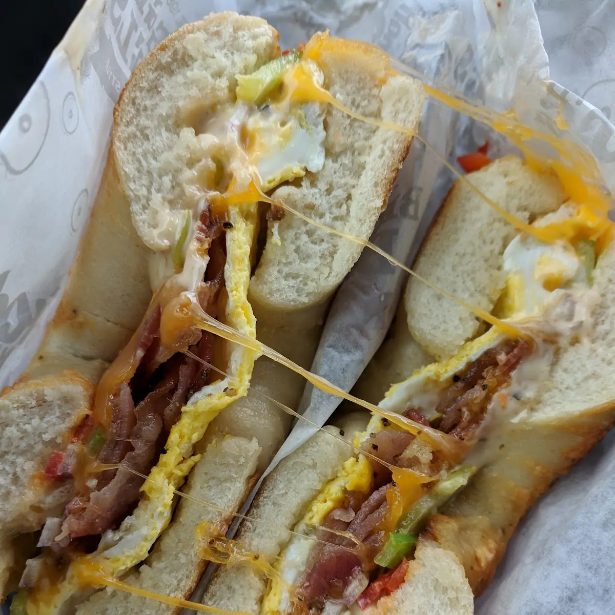 Egg Peppered Bacon & Cheese