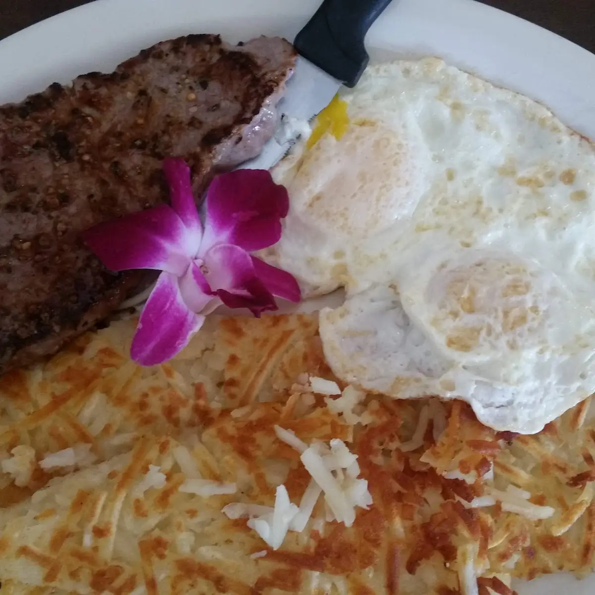 Sirloin Steak and Eggs Any Style