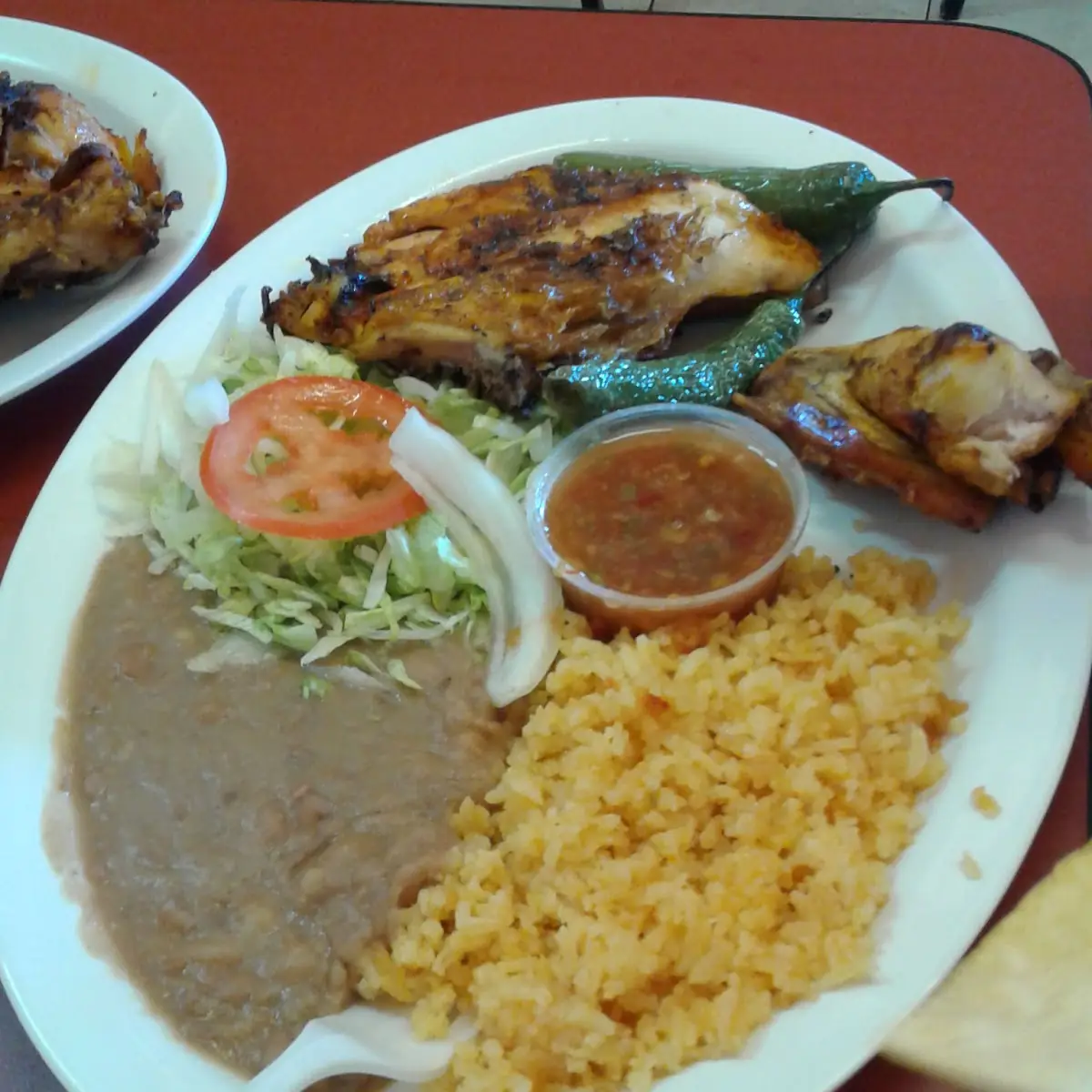 Roasted Chicken with Rice Beans