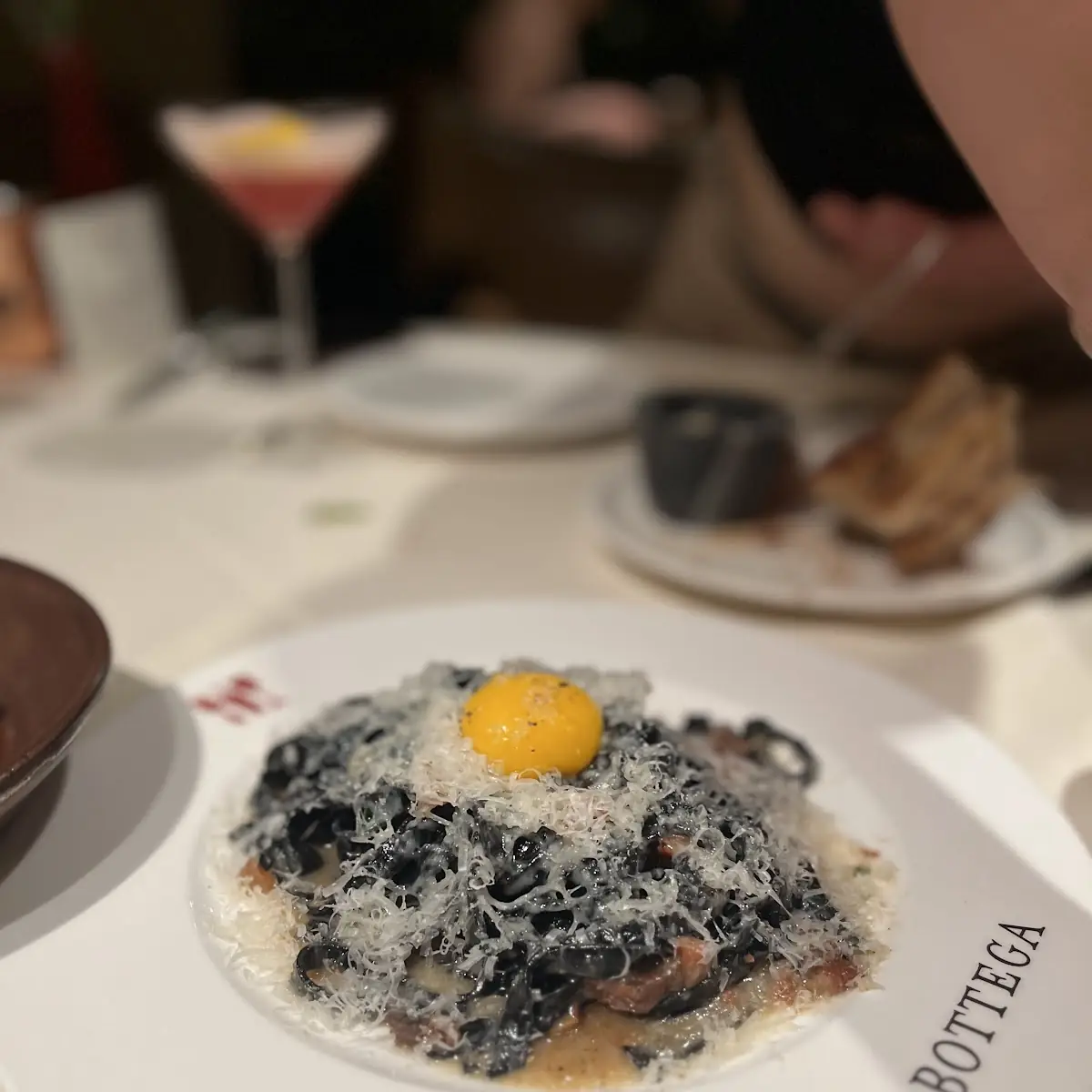 Black Squid Ink Pasta with Egg Yolk