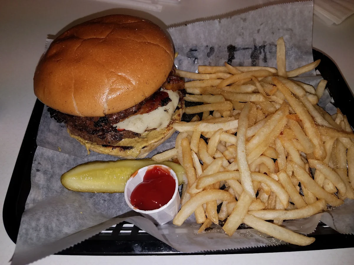 Bacon Double Cheese Burger with Fries