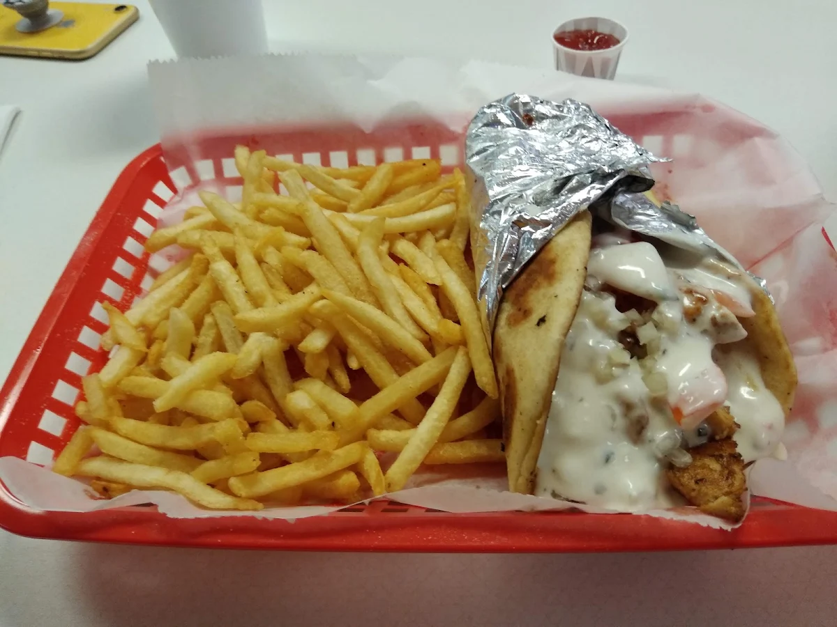 Chicken Gyro with Fries