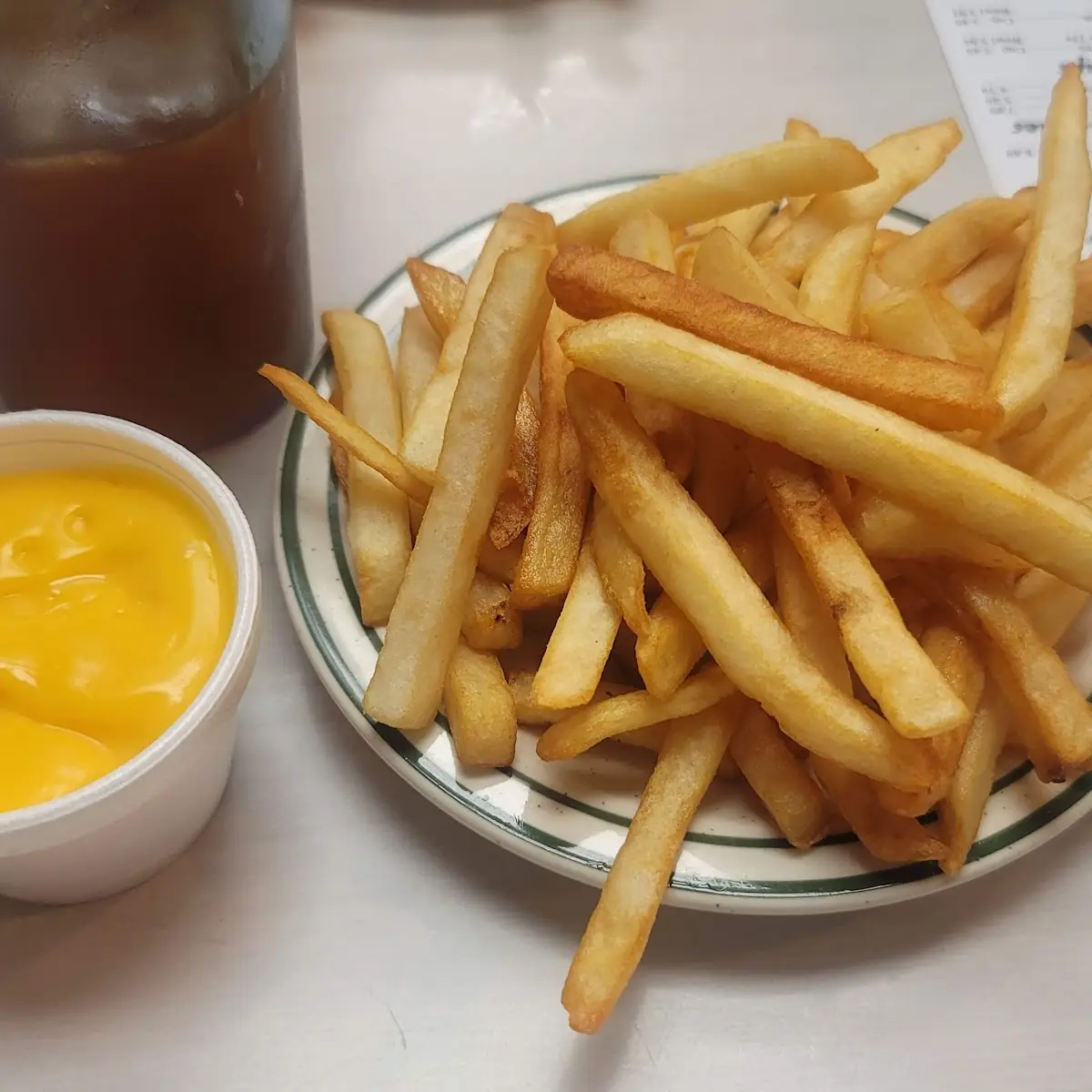 French Frys and Cheese Sauce