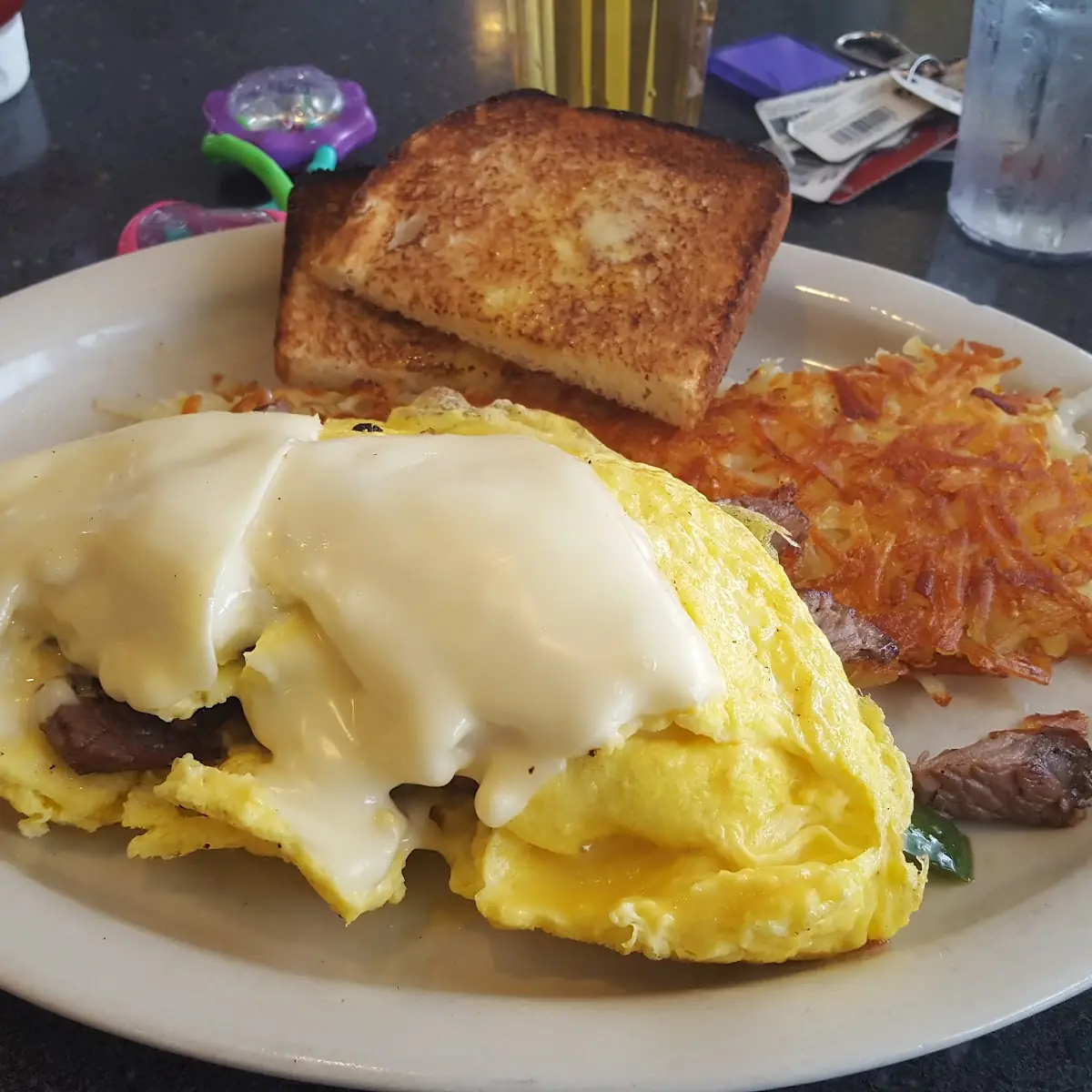 Hash Browns and Toast