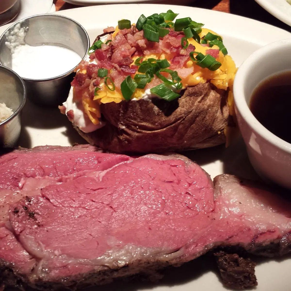 Slow Roasted Prime Rib and Loaded Baked Potato