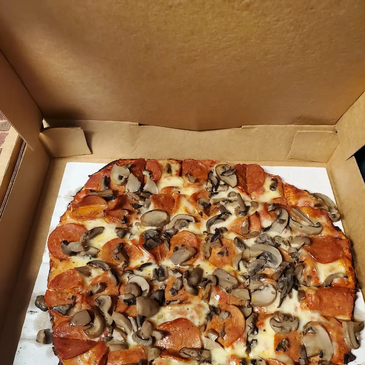 Pepperoni and Mushroom Pizza
