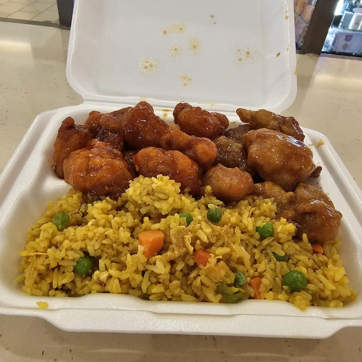 Orange Chicken with Fried Rice