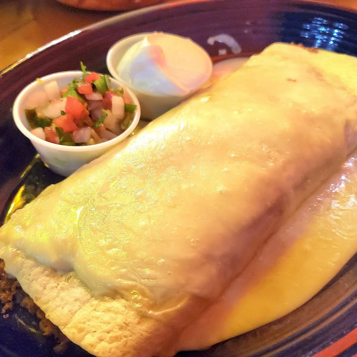 Beef Burrito, Beef Taco and Cheese Enchilada