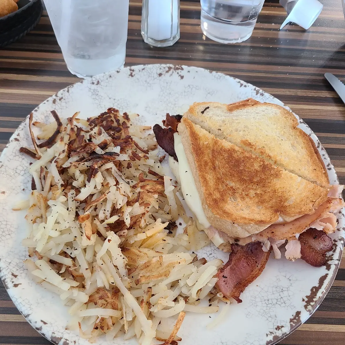Turkey Melt with Hash Browns