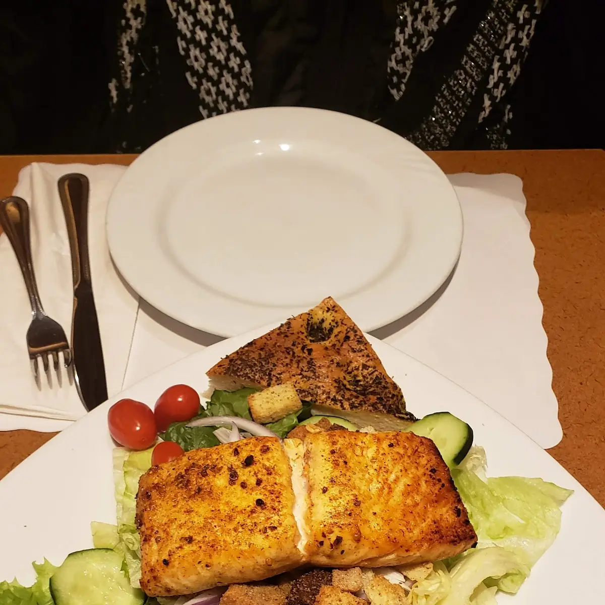 Grilled Salmon and House Salad