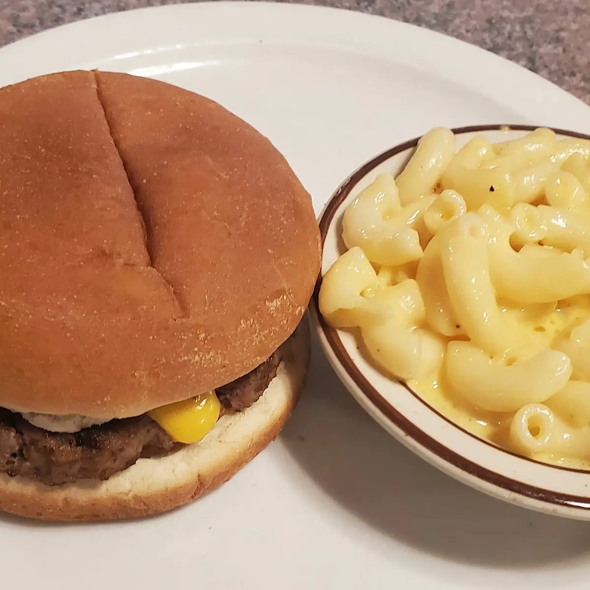 Cheeseburger and Mac and Cheese