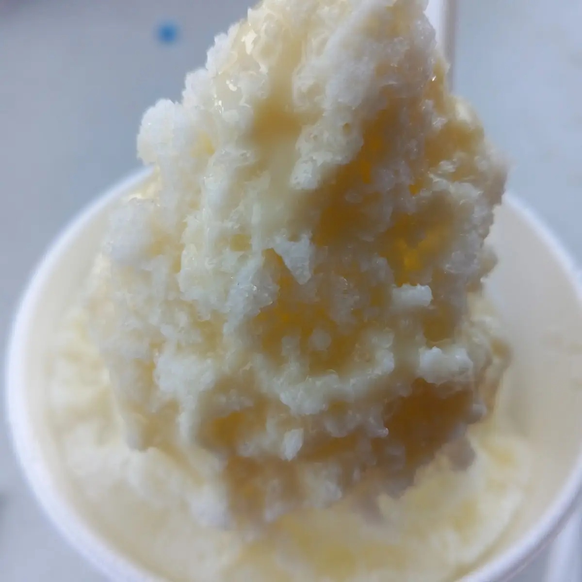 Pina Colada Snoball with Condensed Milk