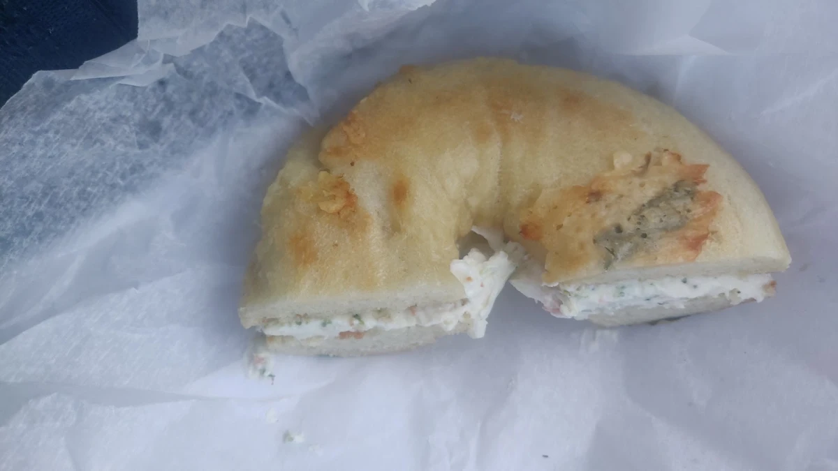 Bagel with Veggie Cream Cheese