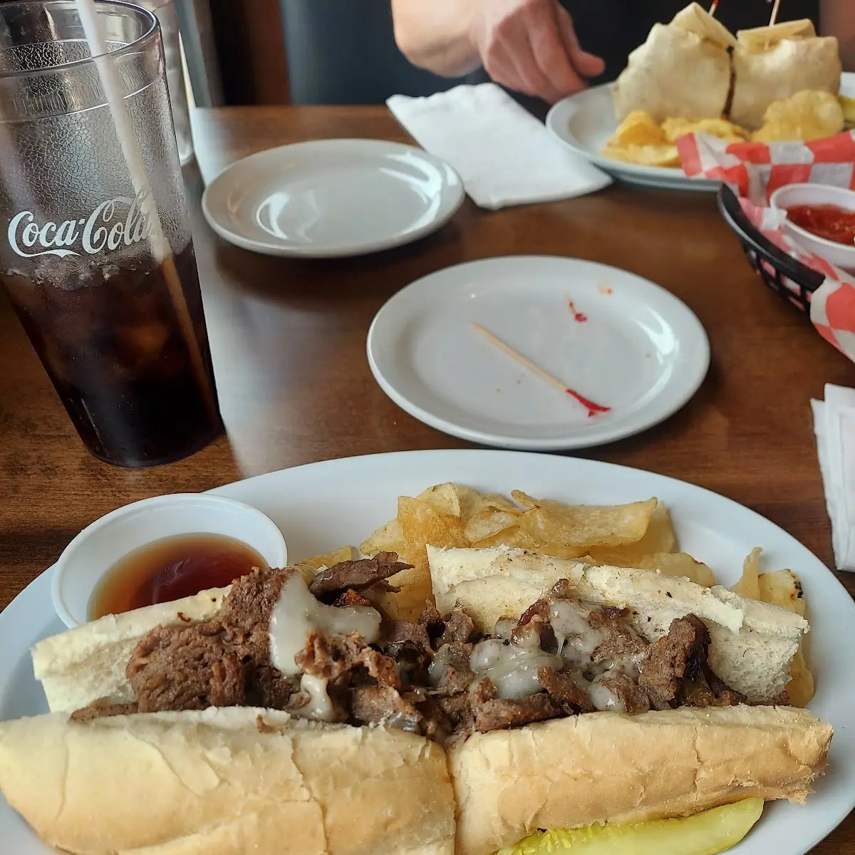 French Dip with Melted Cheese