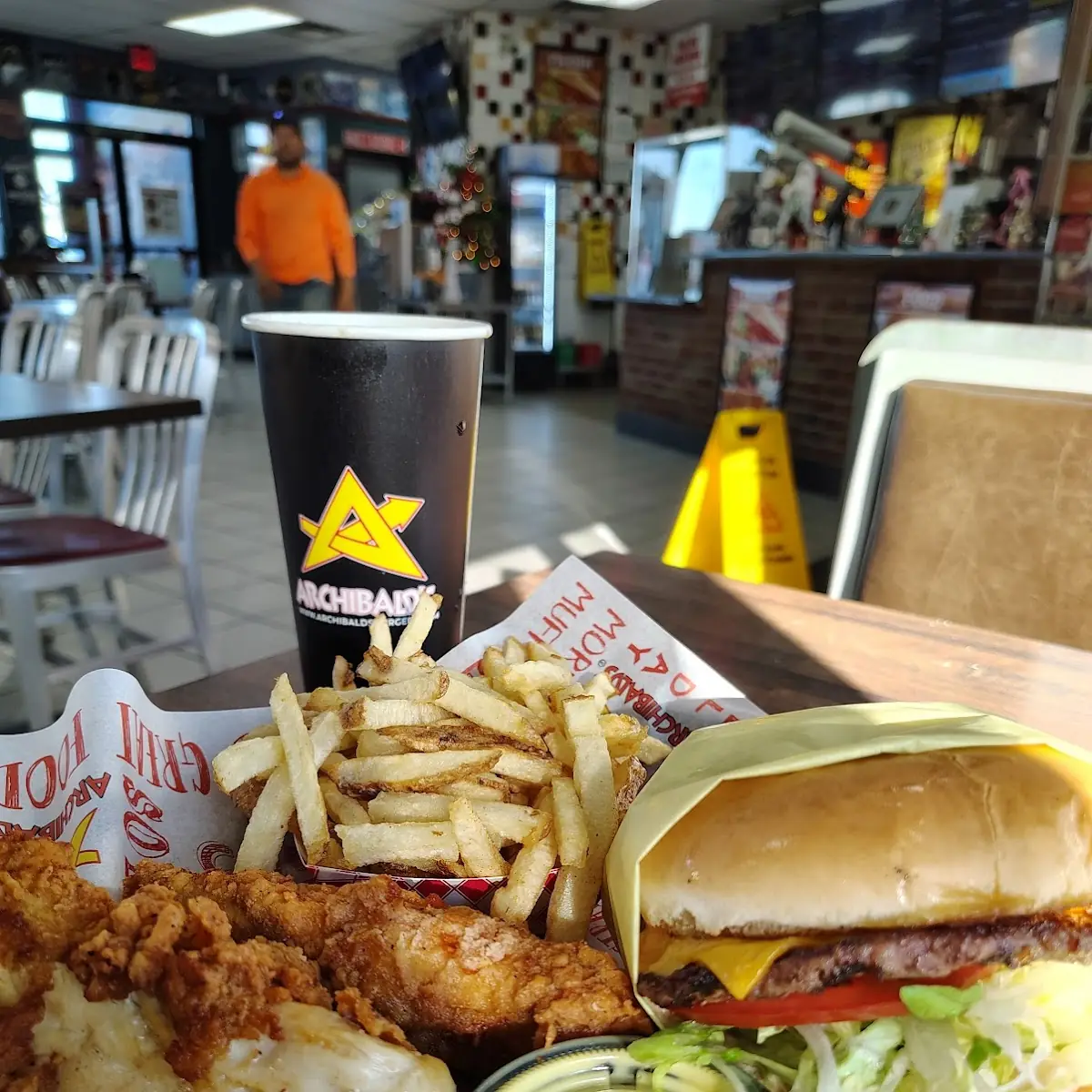 Cheeseburger and Chicken Tender Basket
