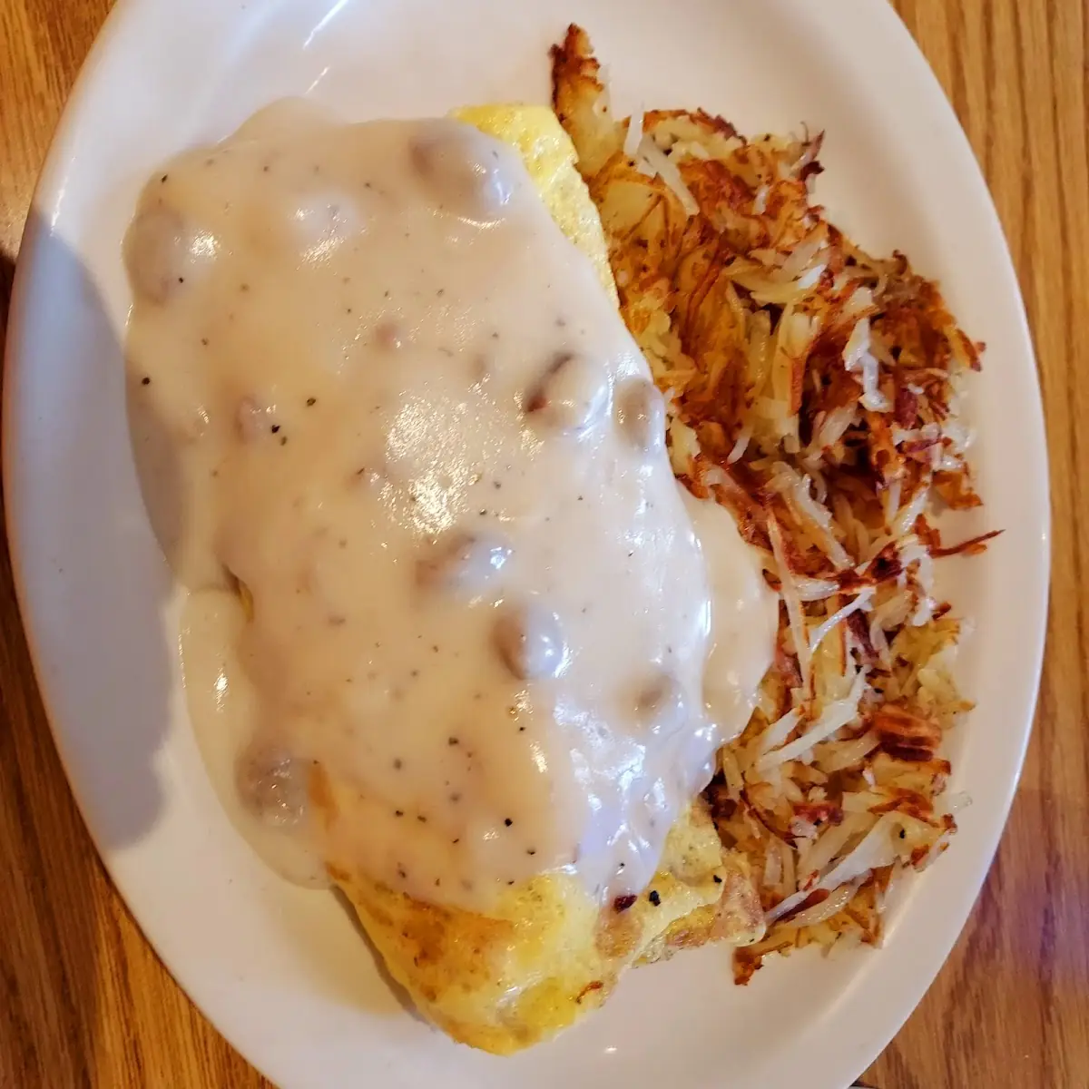 Sausage Biscuits and Gravy Omelet