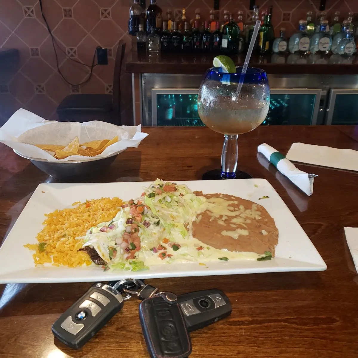 Bean Burrito and Cheese Enchilada