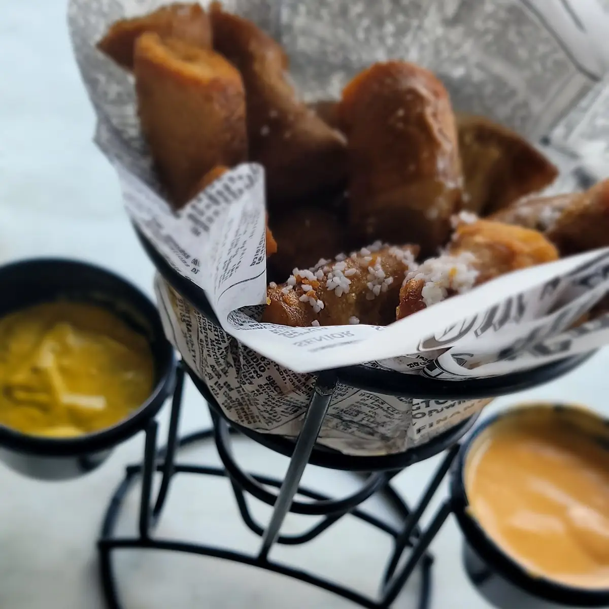 Pretzel Bites with Beer Cheese & Spicy Mustard
