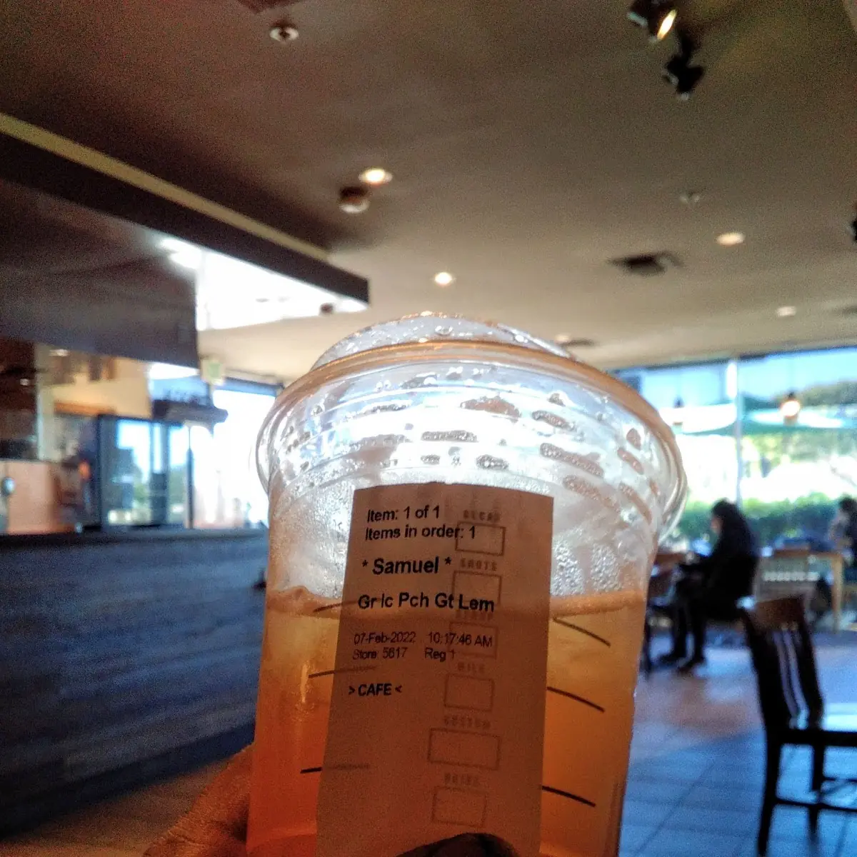 Iced Peach Green Tea Lemonade