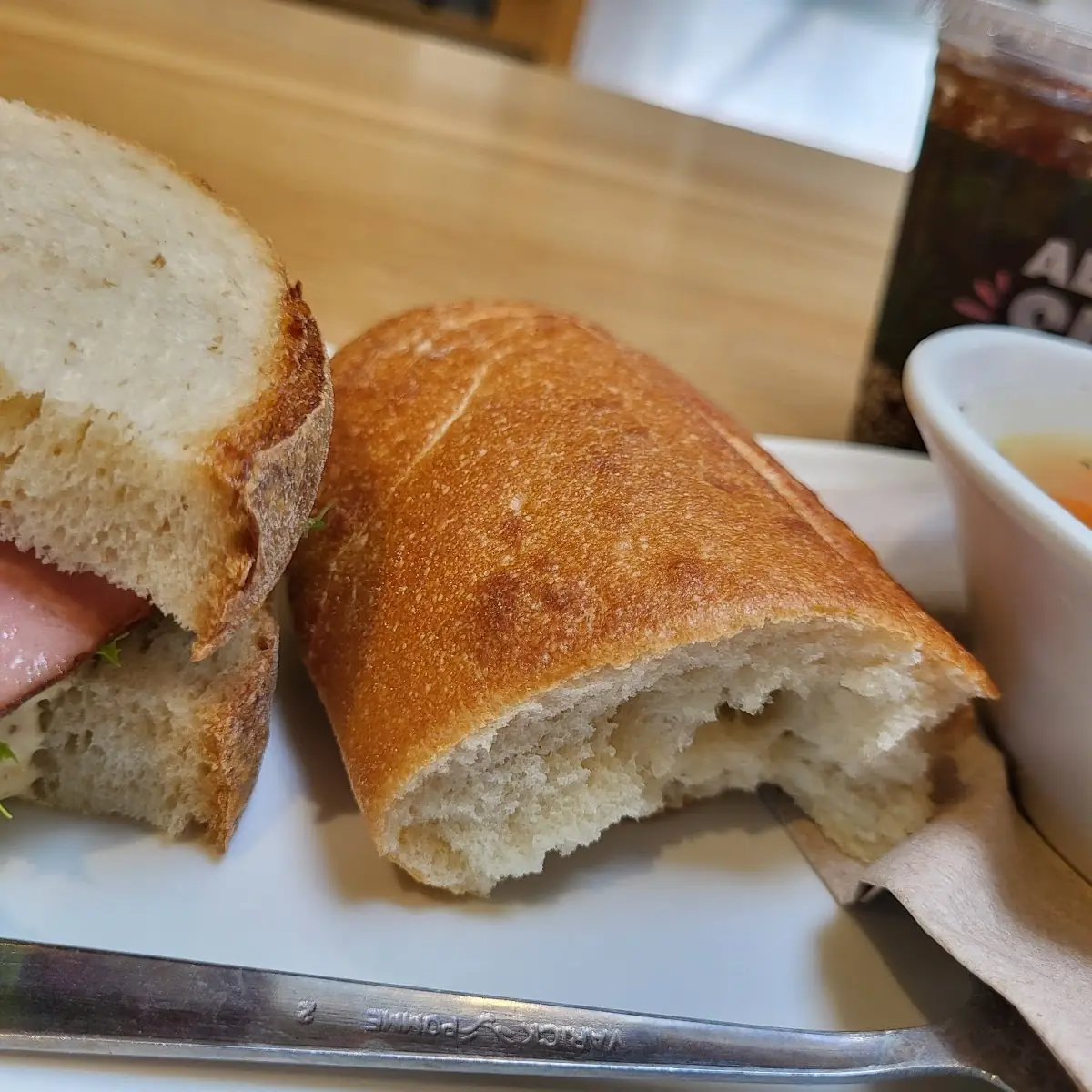 Chicken Noodle Soup and Sandwich