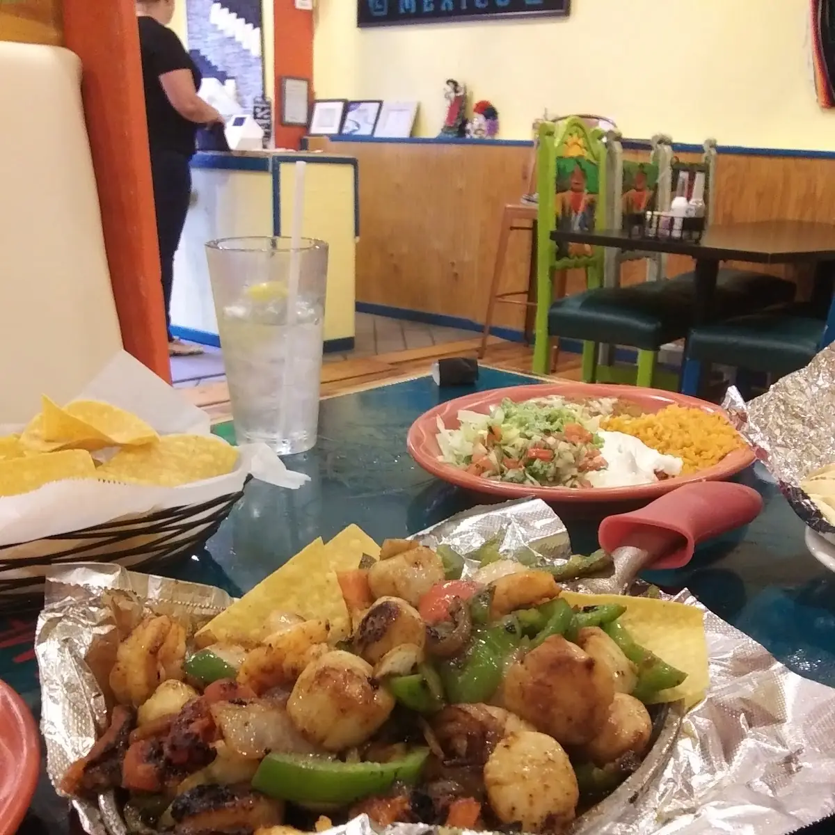 Scallops and Shrimp Fajitas