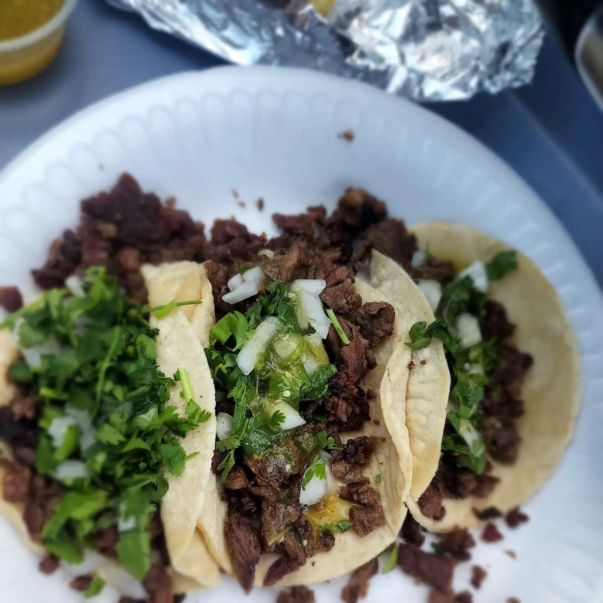 Tacos Da Carne Asada w Everything on It