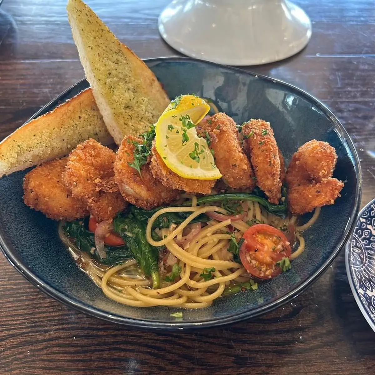 Crispy Shrimp Alfredo