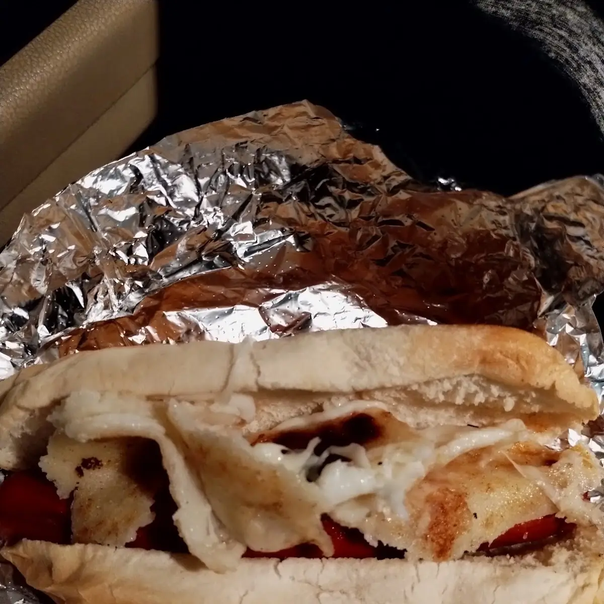 Hot Dog with Cheese Papusa on It
